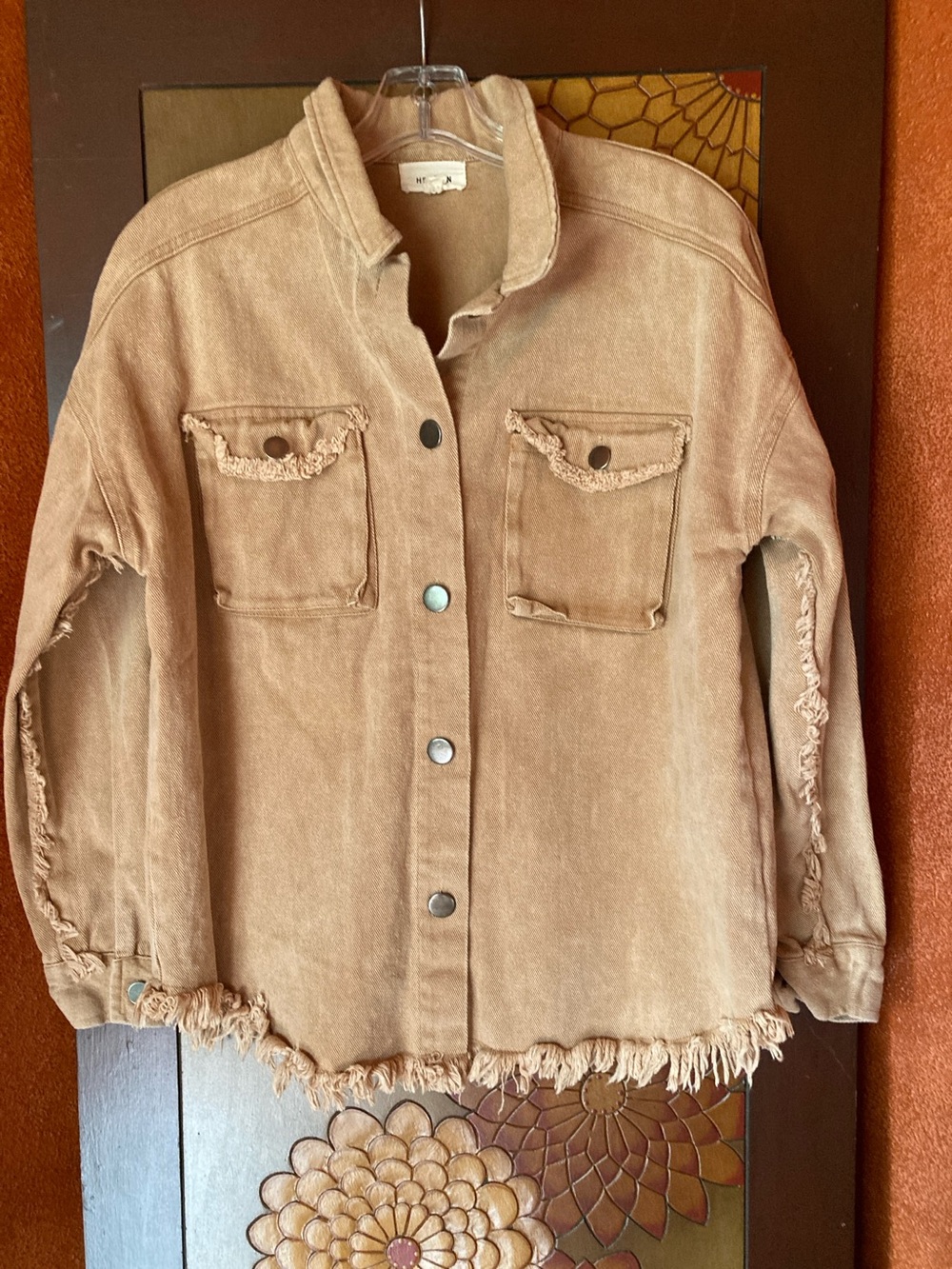 Heyson Small mineral washed sand shirt jacket